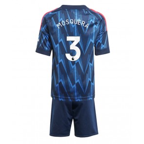 Arsenal Cristhian Mosquera #3 Udebanetrøje Børn 2025-26 Kortærmet (+ Korte bukser)